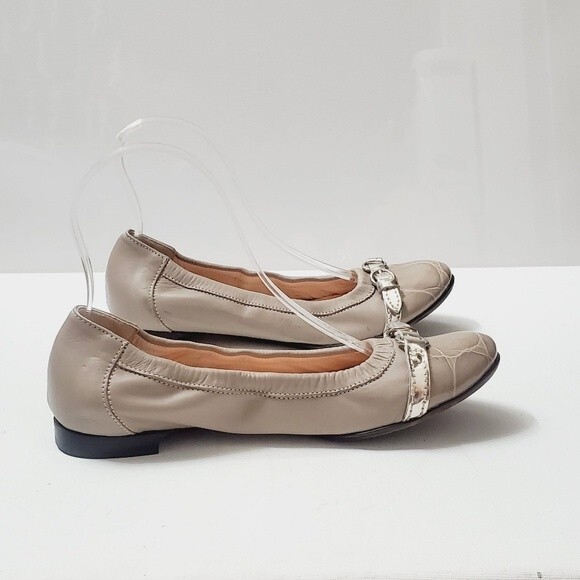 AGL Monika Cap Toe Womens Buckled Slip on Ballet Leather Flats NWOB EU size 36 - Picture 2 of 6